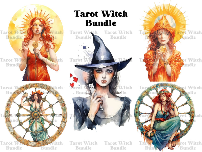 Tarot Witches Clipart - CraftNest