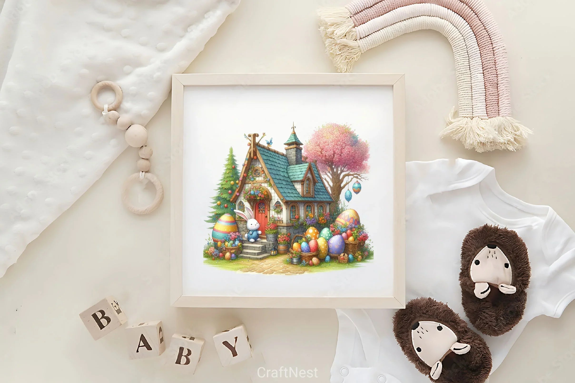 Easter Bunny House Clipart Bundle 2 - CraftNest - Digital Crafting and Art