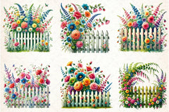 Spring Garden Fence Clipart Bundle - CraftNest - Digital Crafting and Art