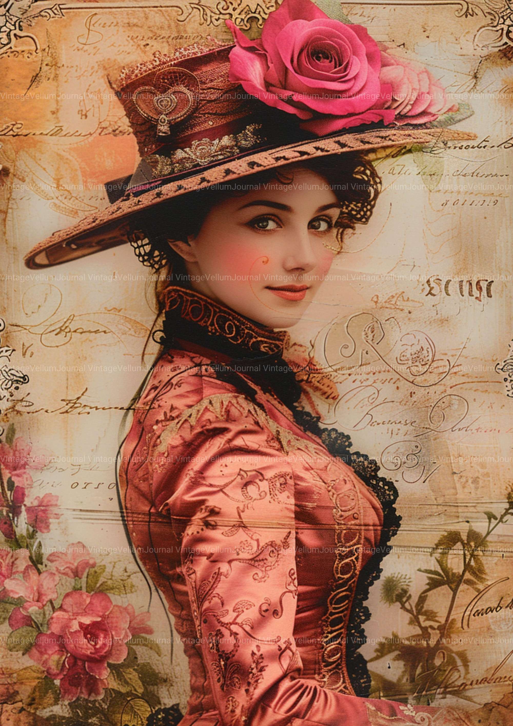 Woman Junk Journal Pages - CraftNest - Digital Crafting and Art