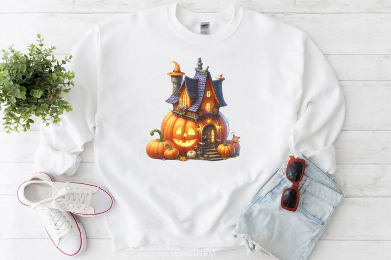 Fairy Pumpkin House Clipart Bundle - CraftNest - Digital Crafting and Art