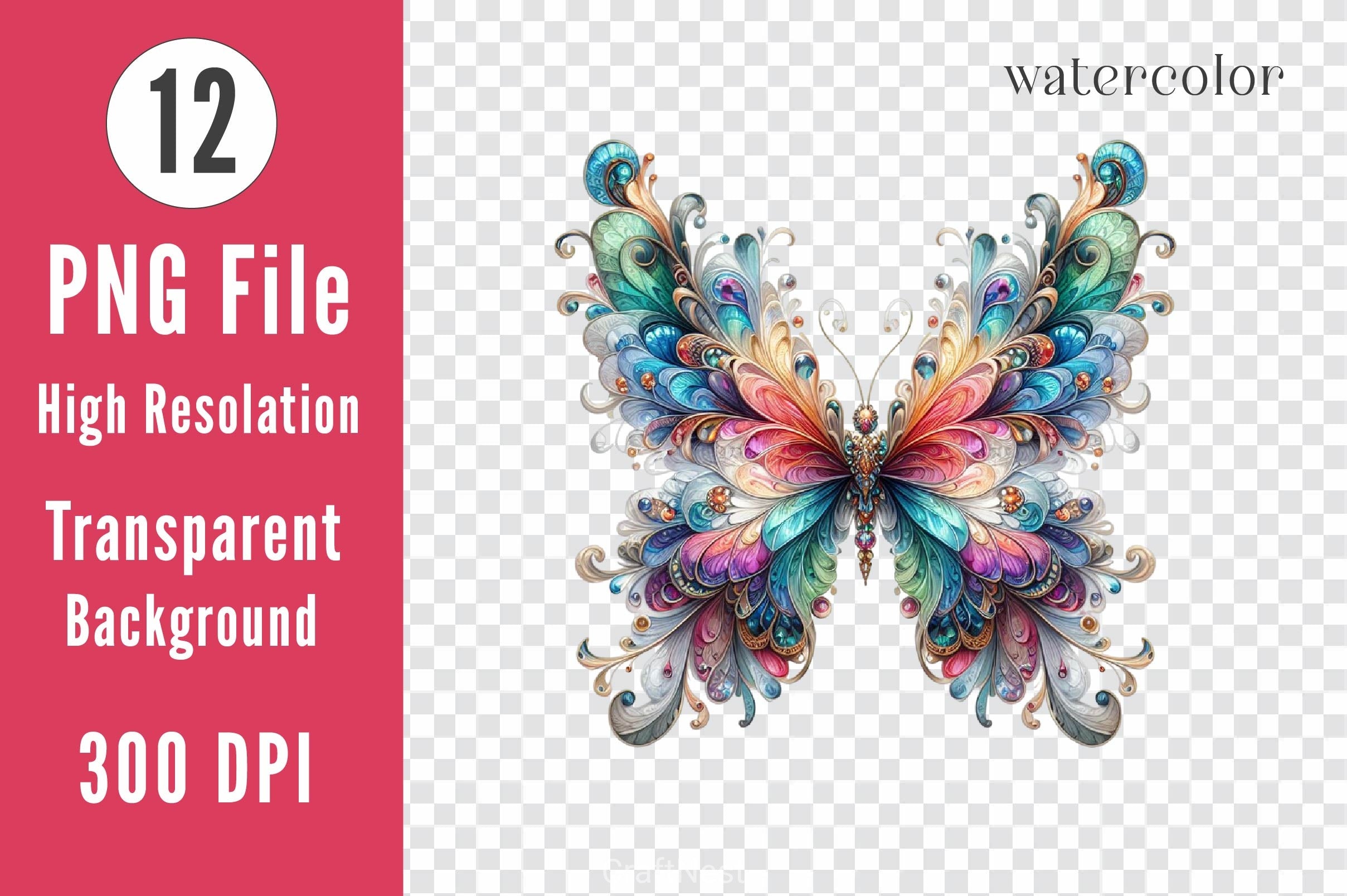 Magical Butterfly Clipart Bundle