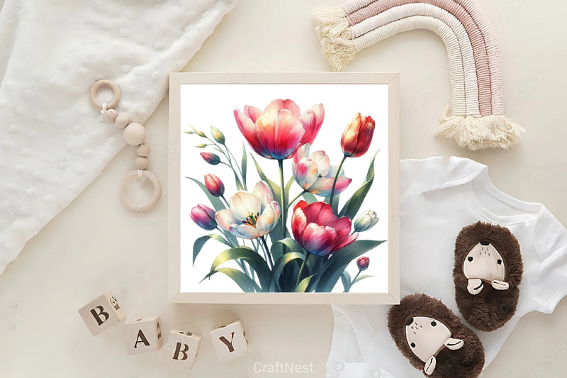 Spring Tulip Clipart Bundle 3 - CraftNest - Digital Crafting and Art
