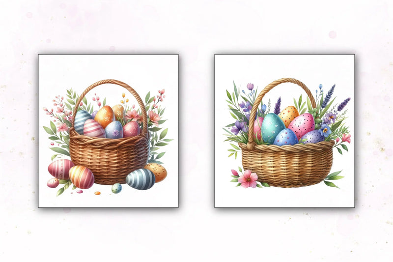Easter Egg Basket Clipart Bundle 4 - CraftNest - Digital Crafting and Art