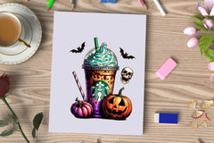 Halloween Skeleton Coffee Cup Clipart Bundle - CraftNest - Digital Crafting and Art