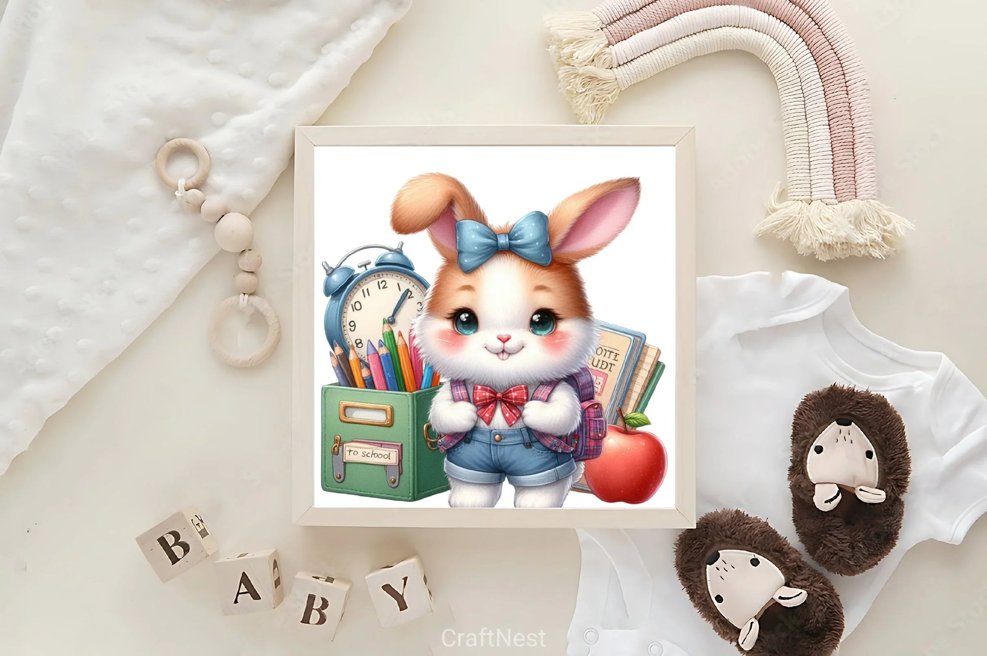 Student Bunny Clipart Bundle - CraftNest - Digital Crafting and Art