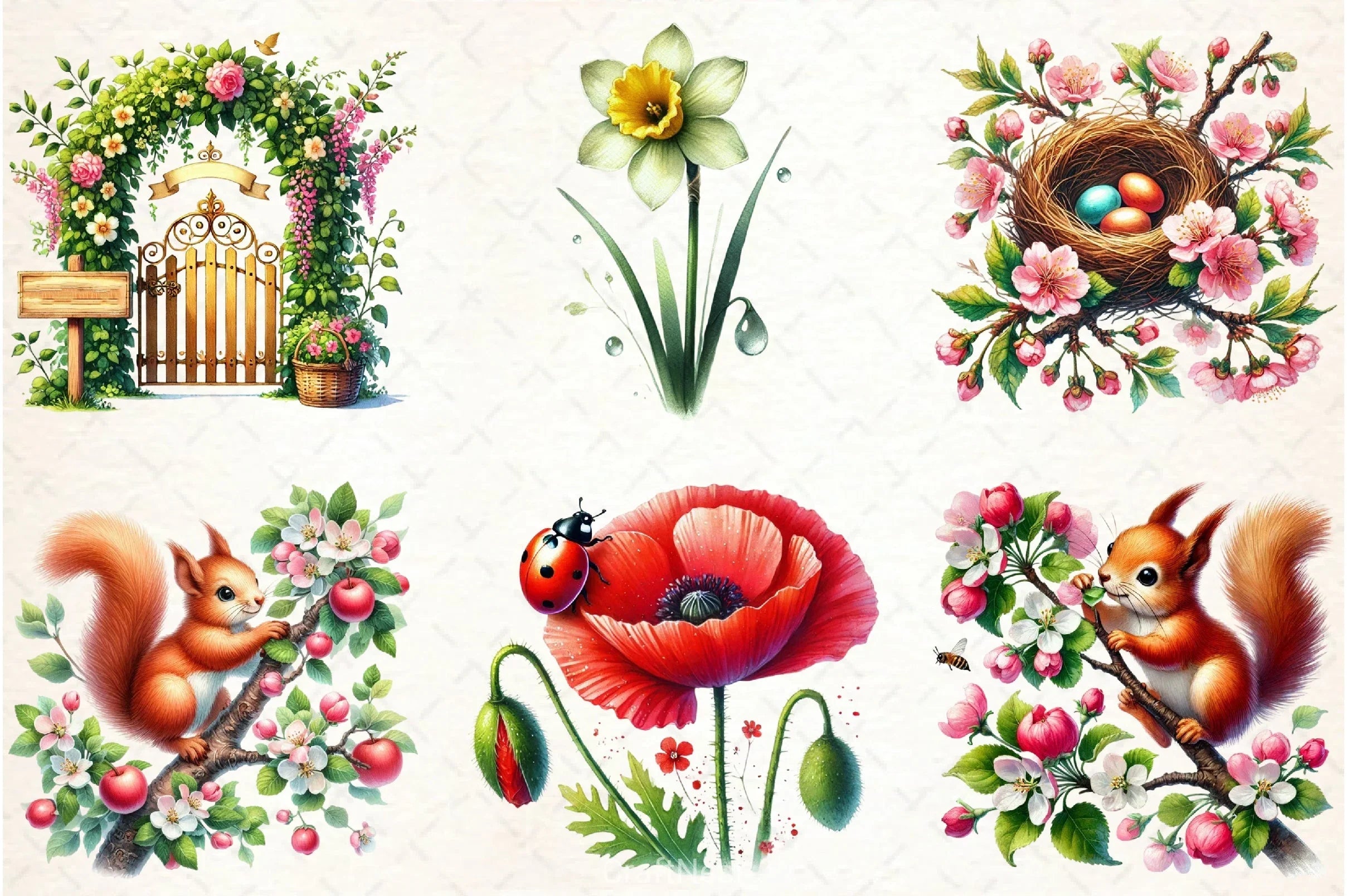 Spring Flowers Clipart Bundle 1 - CraftNest - Digital Crafting and Art