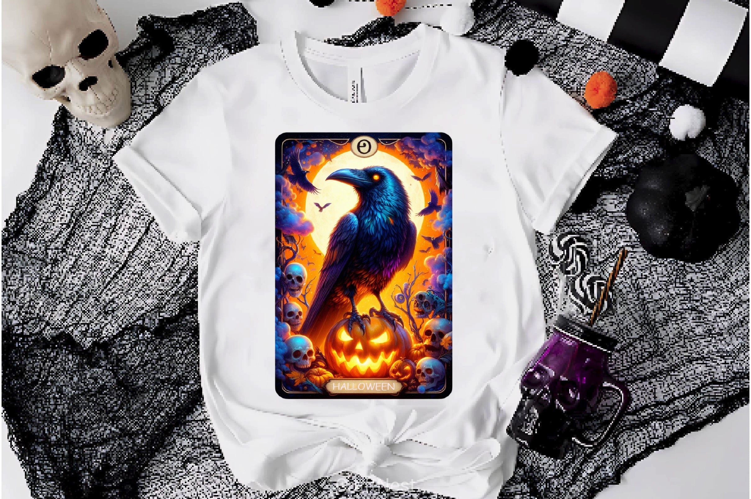 Raven Bird Tarot Card Clipart Bundle 4