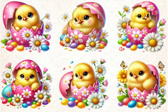Spring Eggshell Chick Clipart Bundle - CraftNest - Digital Crafting and Art