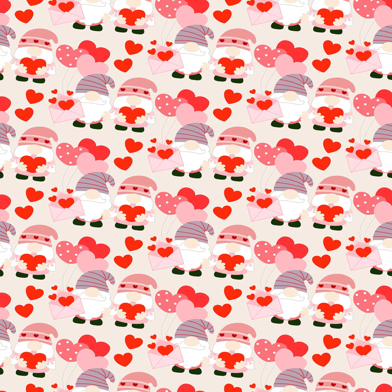 Valentines Day Gnome Seamless Digital Paper - CraftNest - Digital Crafting and Art
