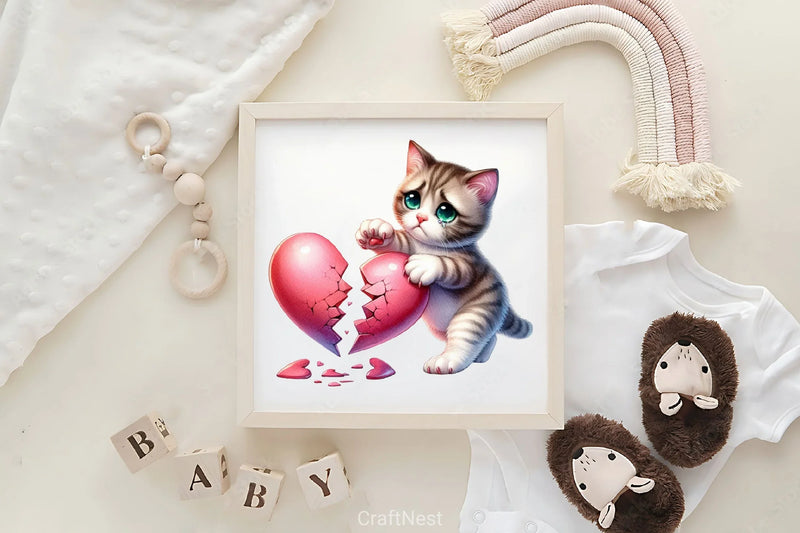 Animals Broken Heart Clipart Bundle - CraftNest - Digital Crafting and Art