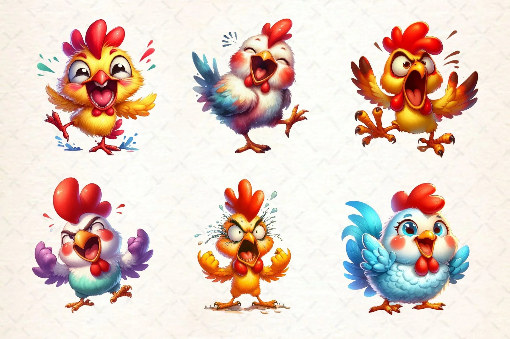 Funny Rooster Clipart Bundle - CraftNest - Digital Crafting and Art