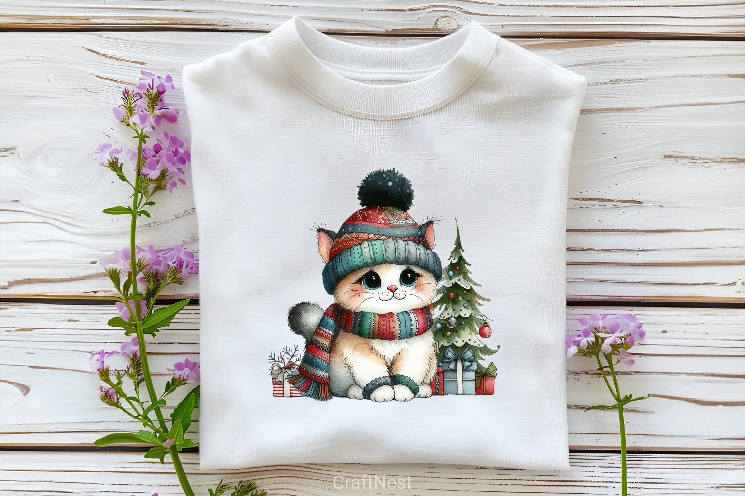 Christmas Cat Clipart Bundle 6 - CraftNest - Digital Crafting and Art