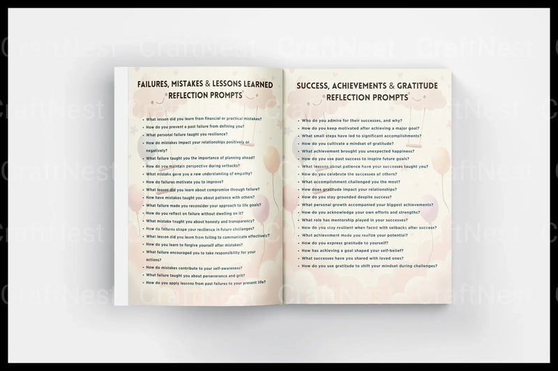 Life Lessons Reflection Prompts for Personal Growth - CraftNest - Digital Crafting and Art