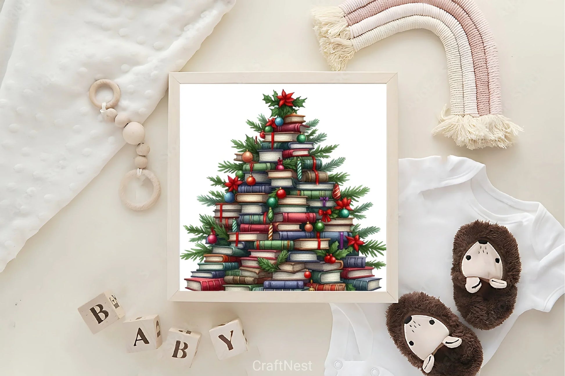 Christmas Book Tree Clipart Bundle - CraftNest - Digital Crafting and Art