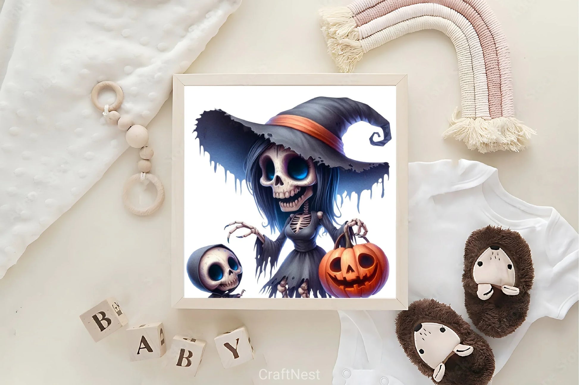 Cute Skeleton Mom & Baby Clipart Bundle - CraftNest - Digital Crafting and Art