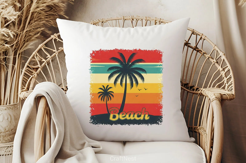Beach Palm Trees Clipart Bundle - CraftNest - Digital Crafting and Art