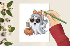 Cute Ghost Halloween Clipart Bundle 4 - CraftNest - Digital Crafting and Art