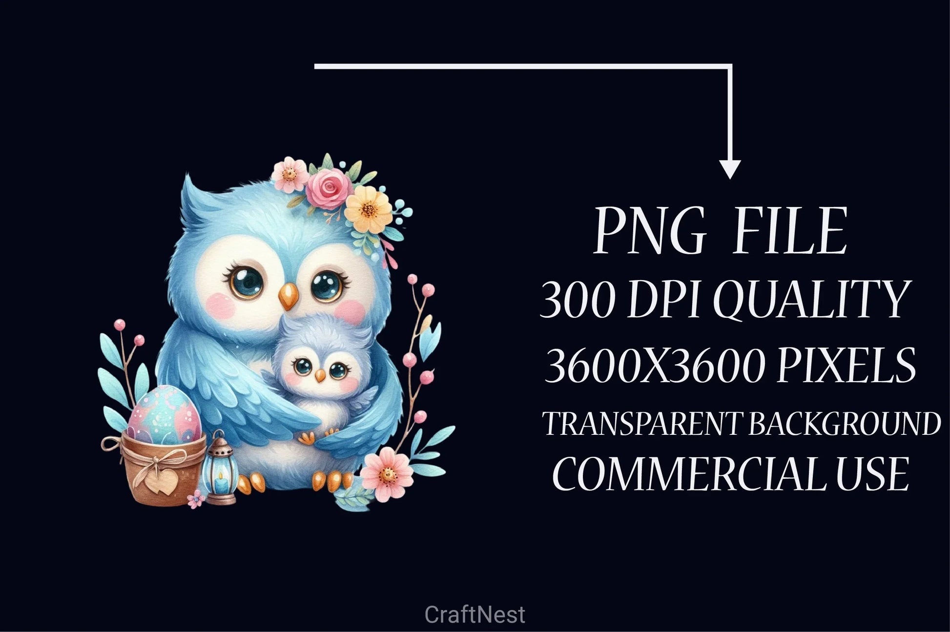 Mother's Day Owl Clipart Bundle - CraftNest - Digital Crafting and Art