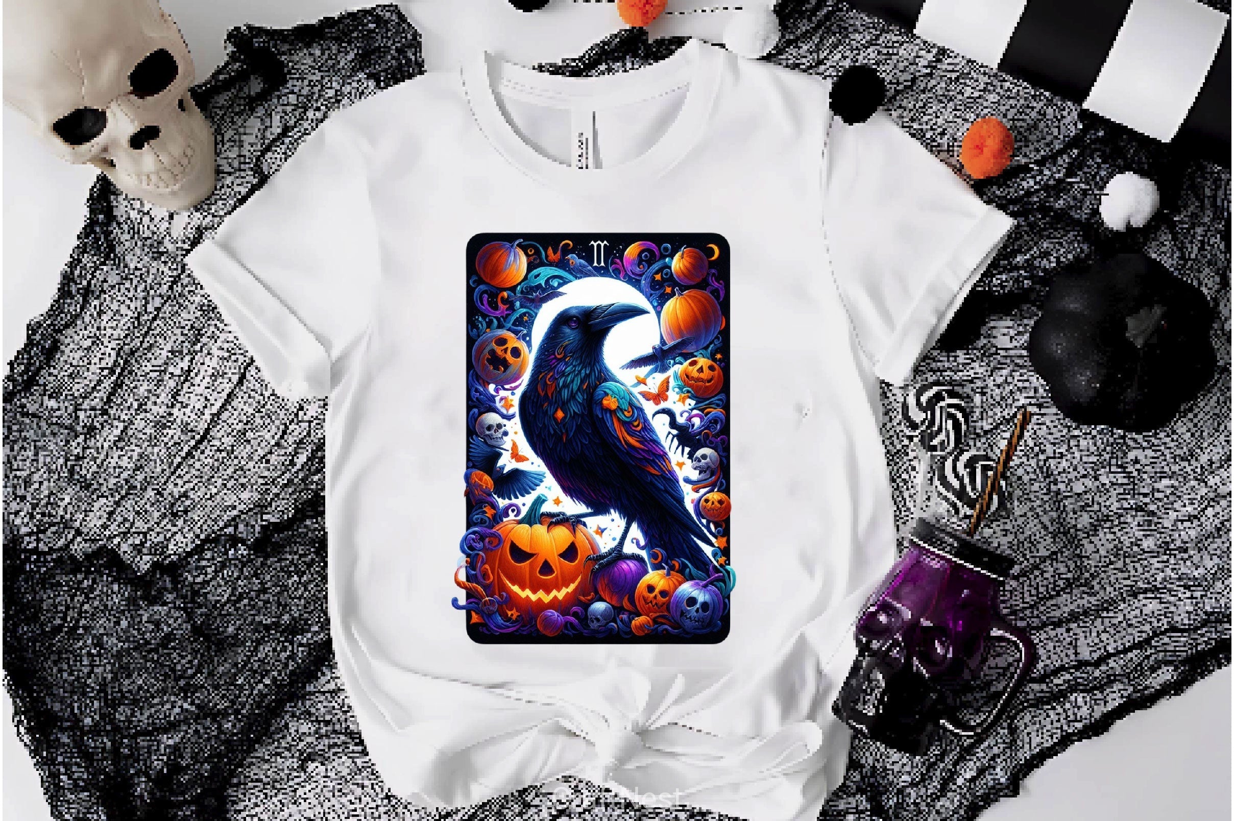 Raven Bird Tarot Card Clipart Bundle 15