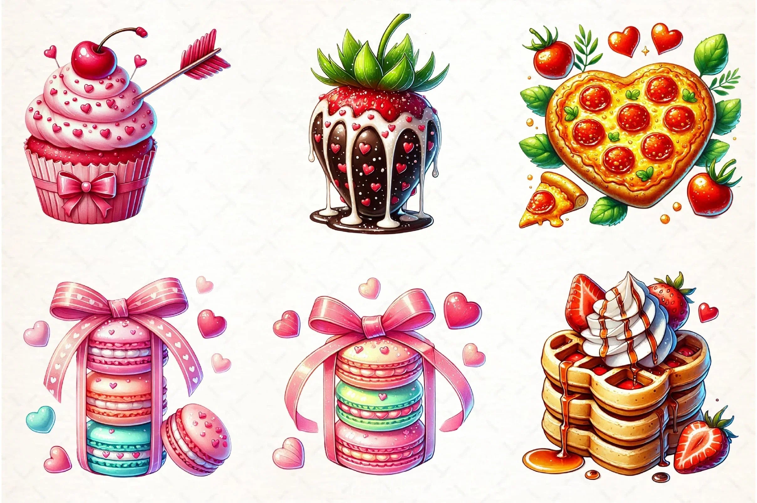 Sweet Valentine's Cakes Clipart Bundle - CraftNest - Digital Crafting and Art