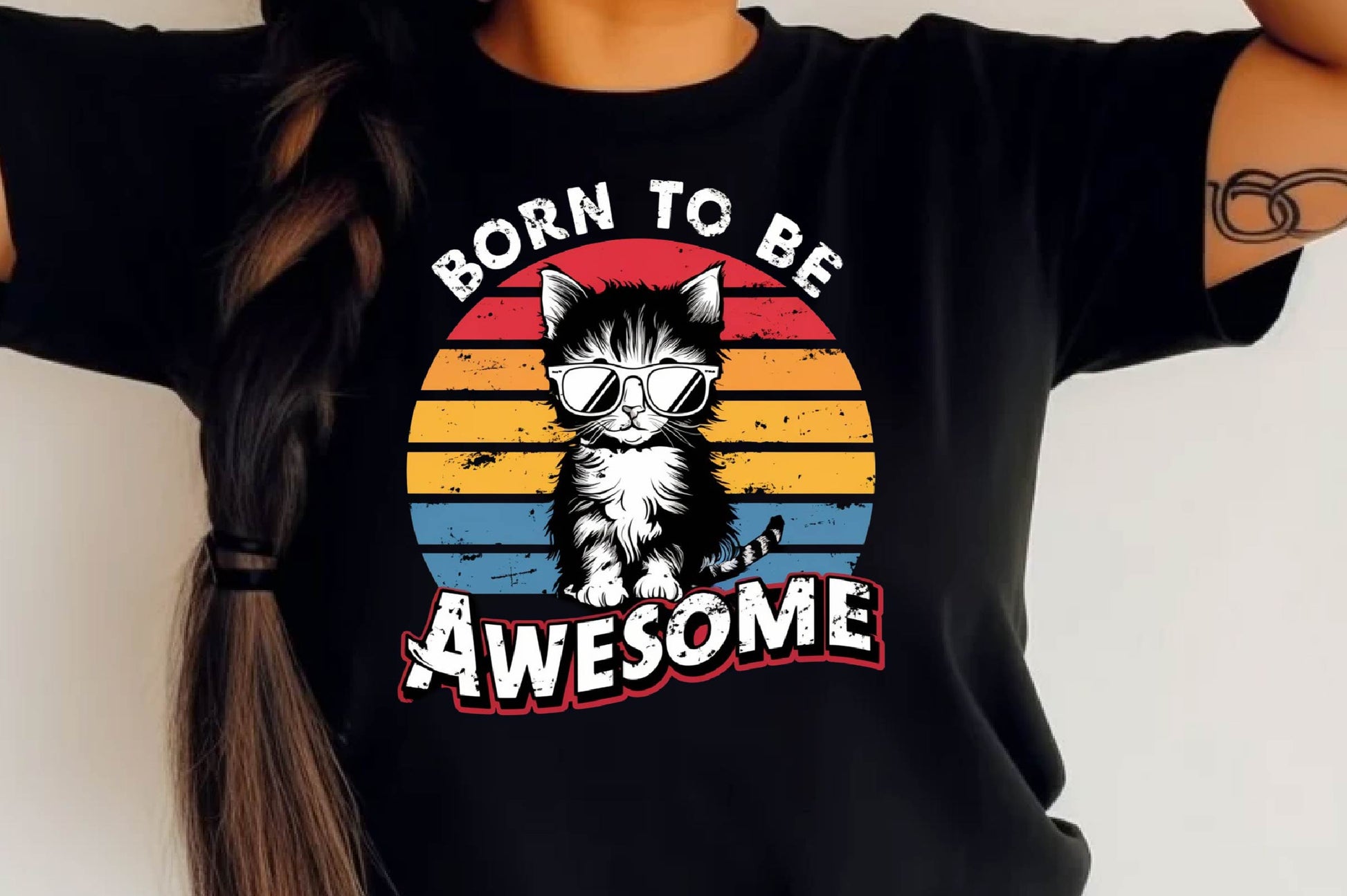 Retro American Cat T Shirt Design Clipart Bundle 1 - CraftNest - Digital Crafting and Art
