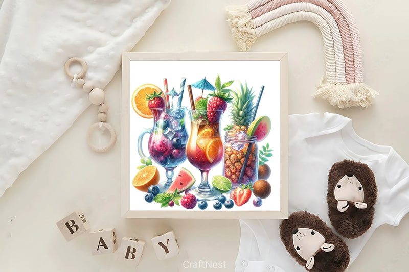 Tropical Cocktail Clipart Bundle - CraftNest - Digital Crafting and Art