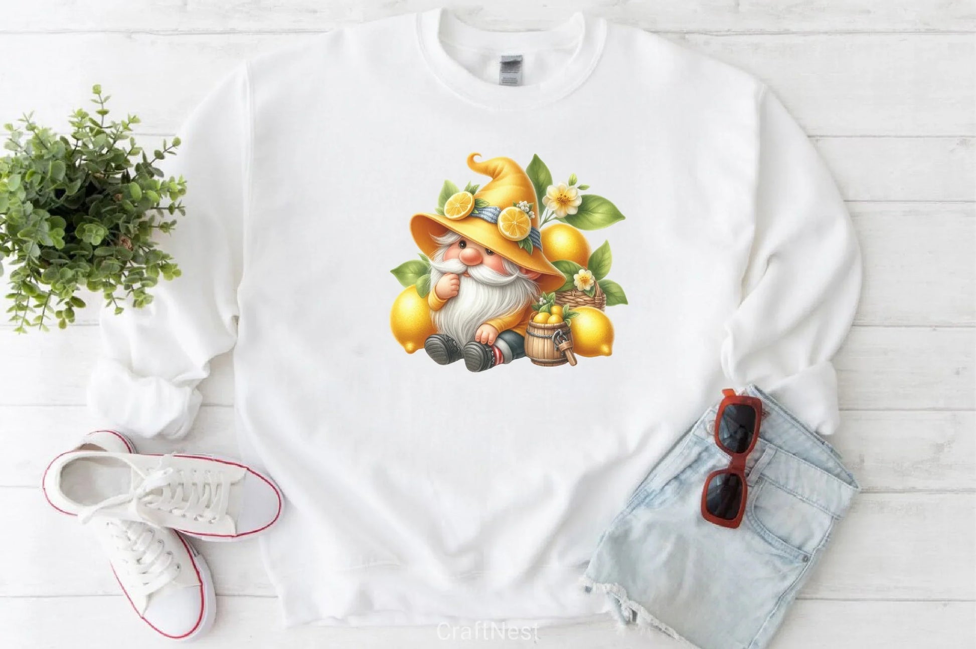 Lemon Gnome Clipart Bundle - CraftNest - Digital Crafting and Art