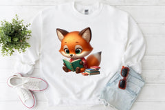Cute Fox Reading Clipart Bundle - CraftNest - Digital Crafting and Art