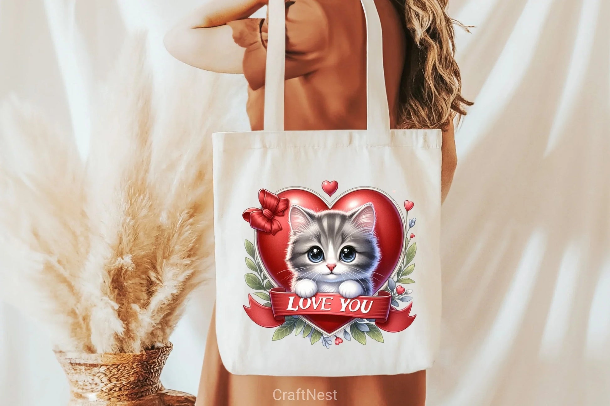Love You Cat Valentine's Day Clipart Bundle 5 - CraftNest - Digital Crafting and Art