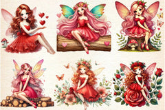 Valentine's Fairy Girl Clipart Bundle - CraftNest - Digital Crafting and Art