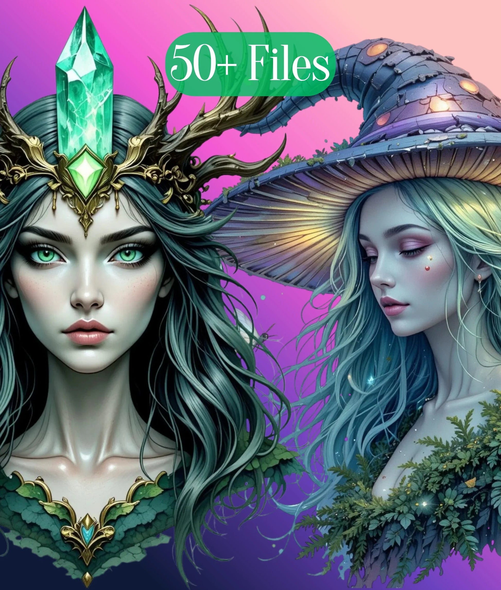 Ethereal Forest Witch Clipart Bundle - CraftNest - Digital Crafting and Art