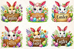 Easter Wooden Sign Clipart Bundle - CraftNest - Digital Crafting and Art