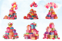 Valentine's Day Gift Box Clipart Bundle - CraftNest - Digital Crafting and Art