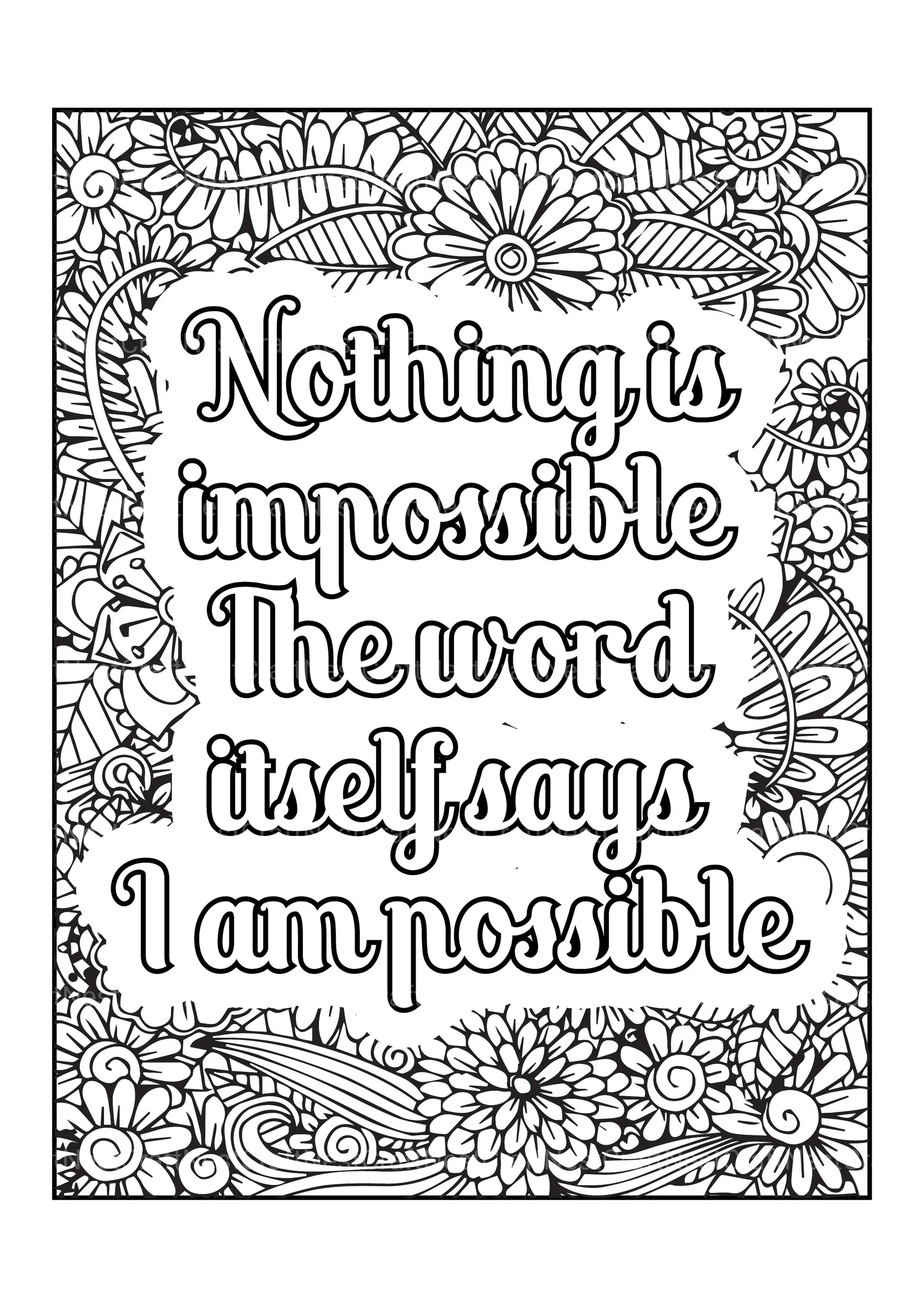Motivational Quotes Coloring Book 7 - CraftNest - Digital Crafting and Art
