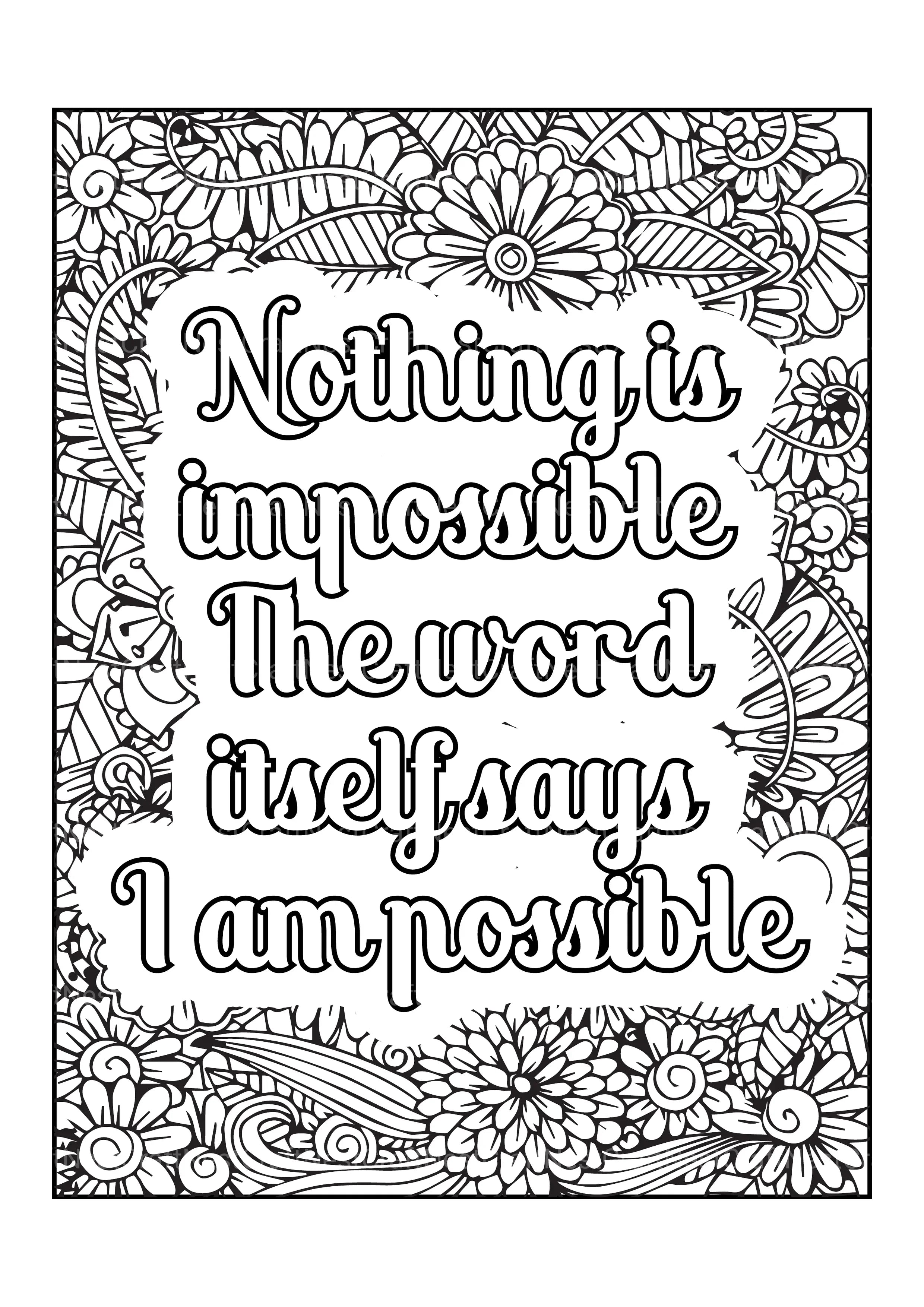 Motivational Quotes Coloring Book 7 - CraftNest - Digital Crafting and Art