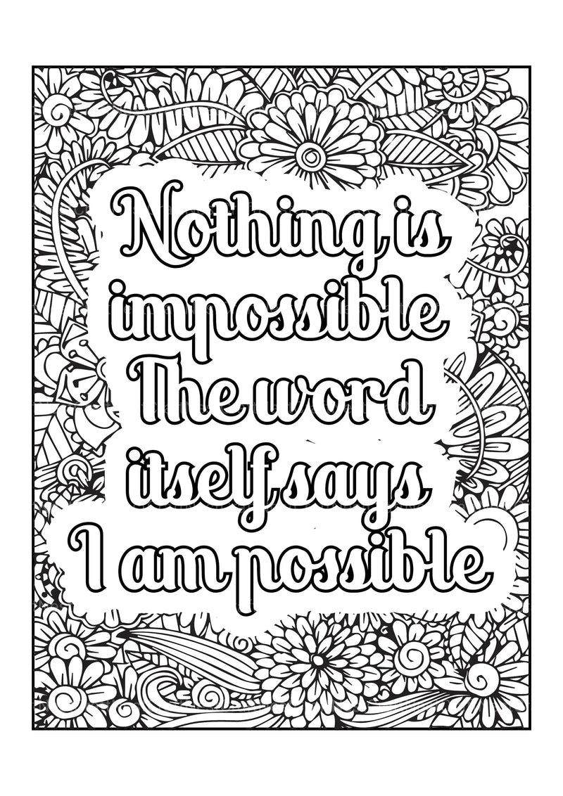 Motivational Quotes Coloring Book 7 - CraftNest - Digital Crafting and Art