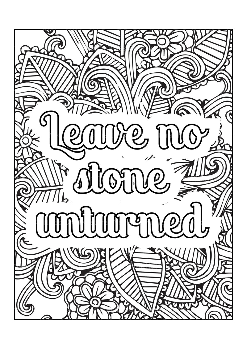 Motivational Quotes Coloring Book 7 - CraftNest - Digital Crafting and Art