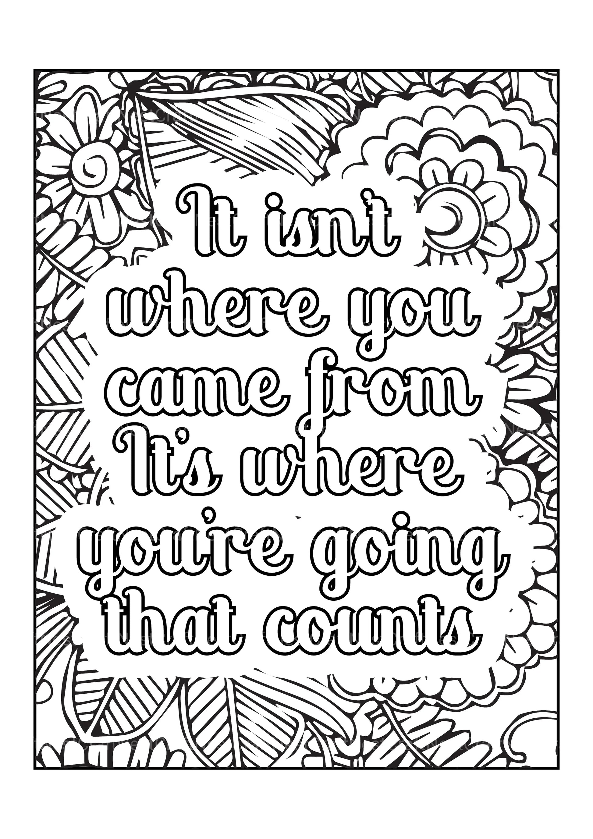 Motivational Quotes Coloring Book 7 - CraftNest - Digital Crafting and Art