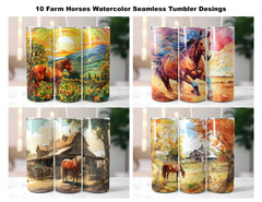 Farm Horses Tumbler Wrap - CraftNest