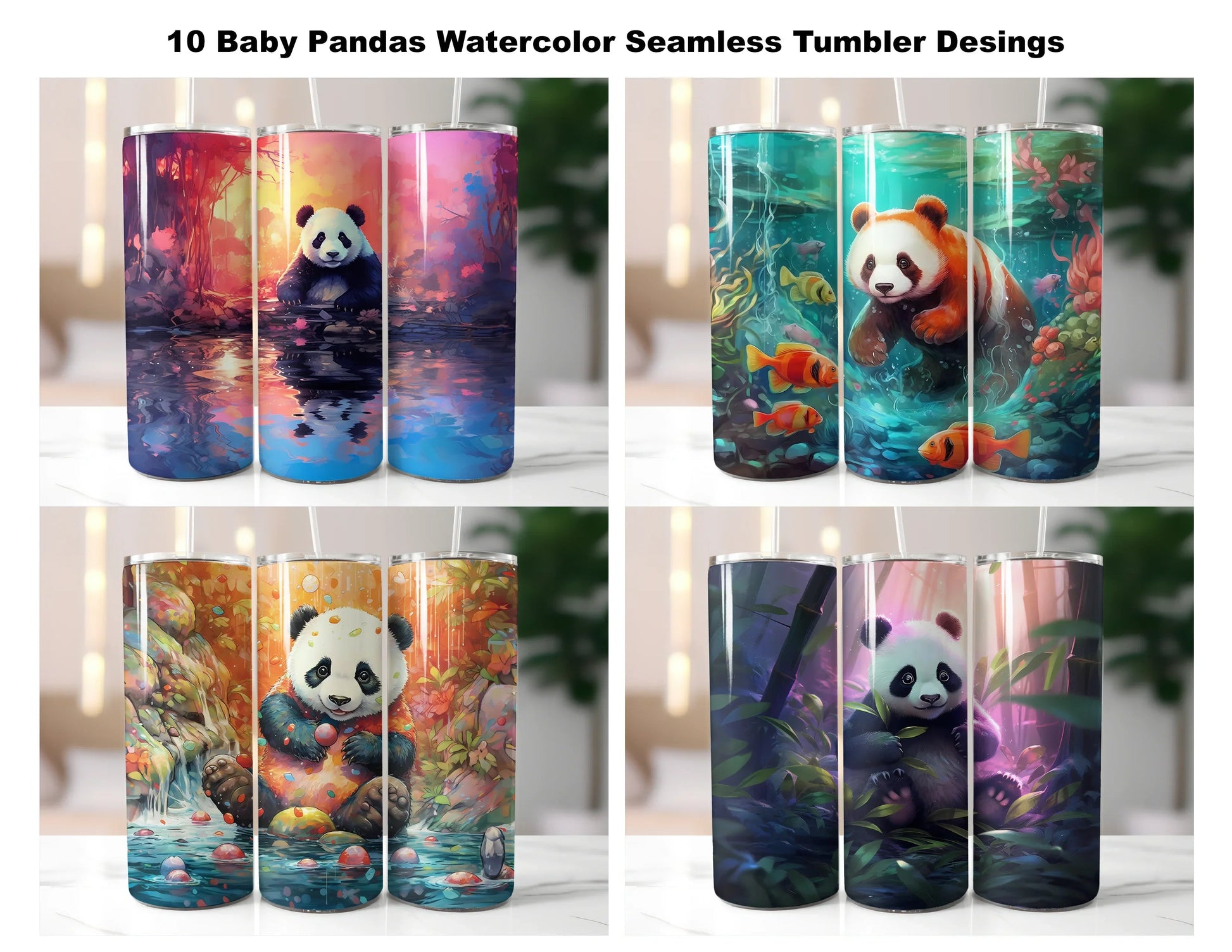 Baby Pandas Tumbler Wrap - CraftNest