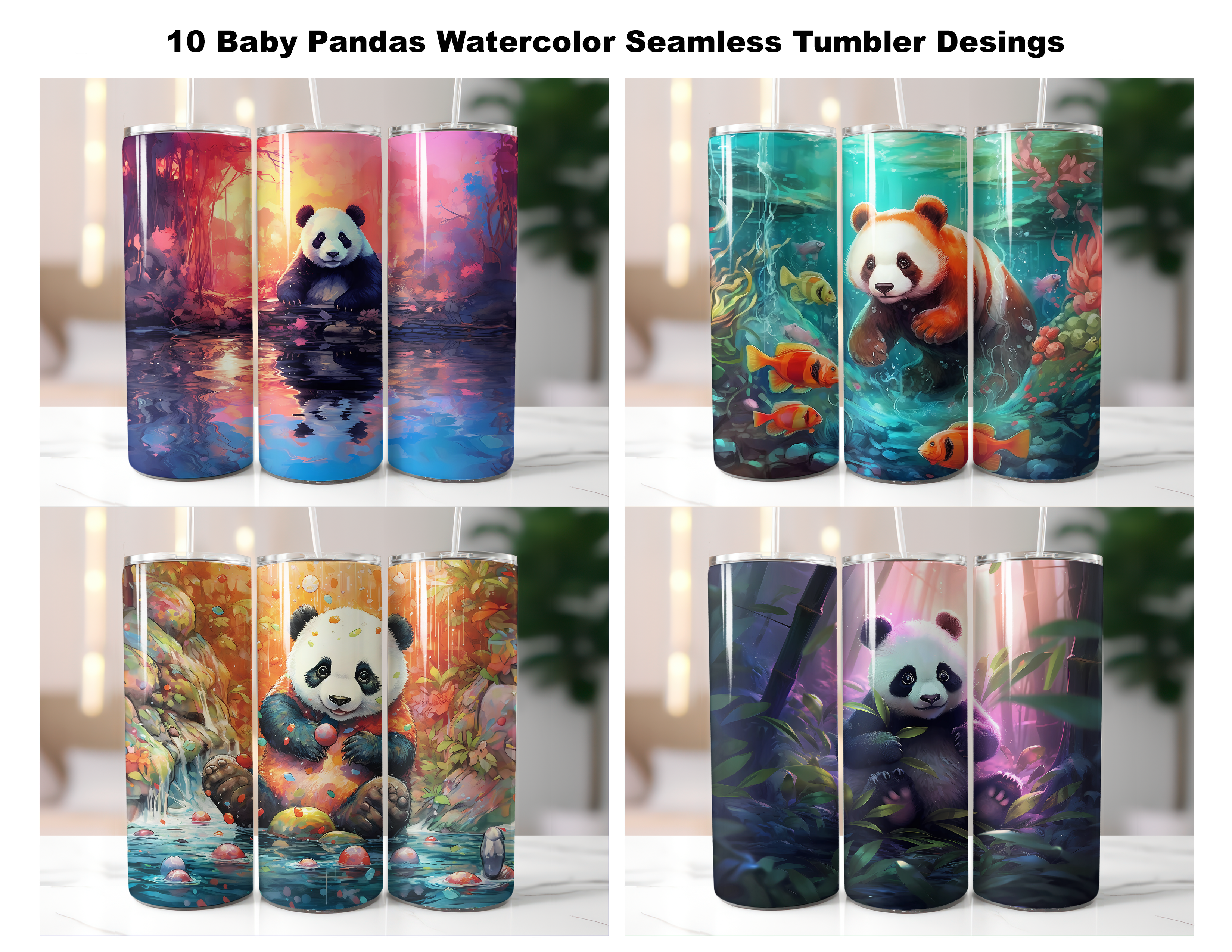 Baby Pandas Tumbler Wrap - CraftNest