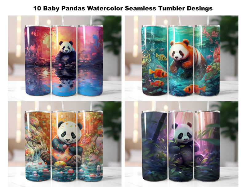 Baby Pandas Tumbler Wrap - CraftNest