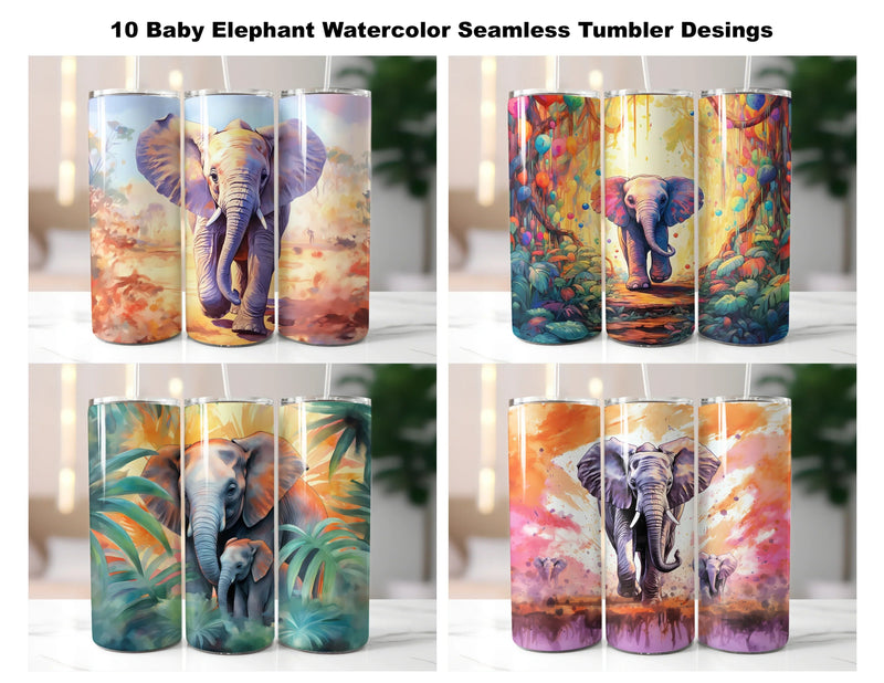 Baby Elephant Tumbler Wrap - CraftNest