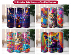 Birthday Cats Tumbler Wrap - CraftNest
