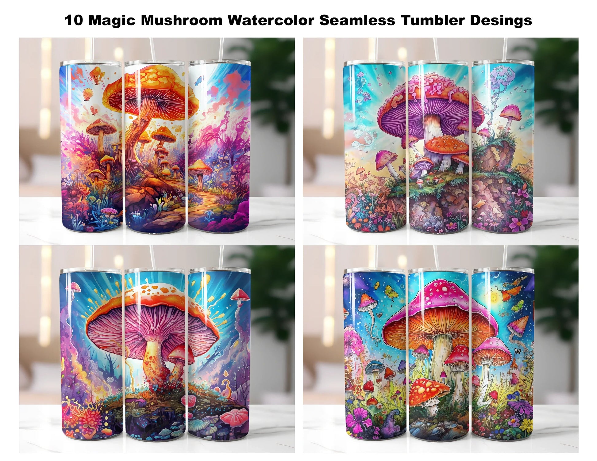 Fantastic Magic Mushroom Tumbler Wrap - CraftNest