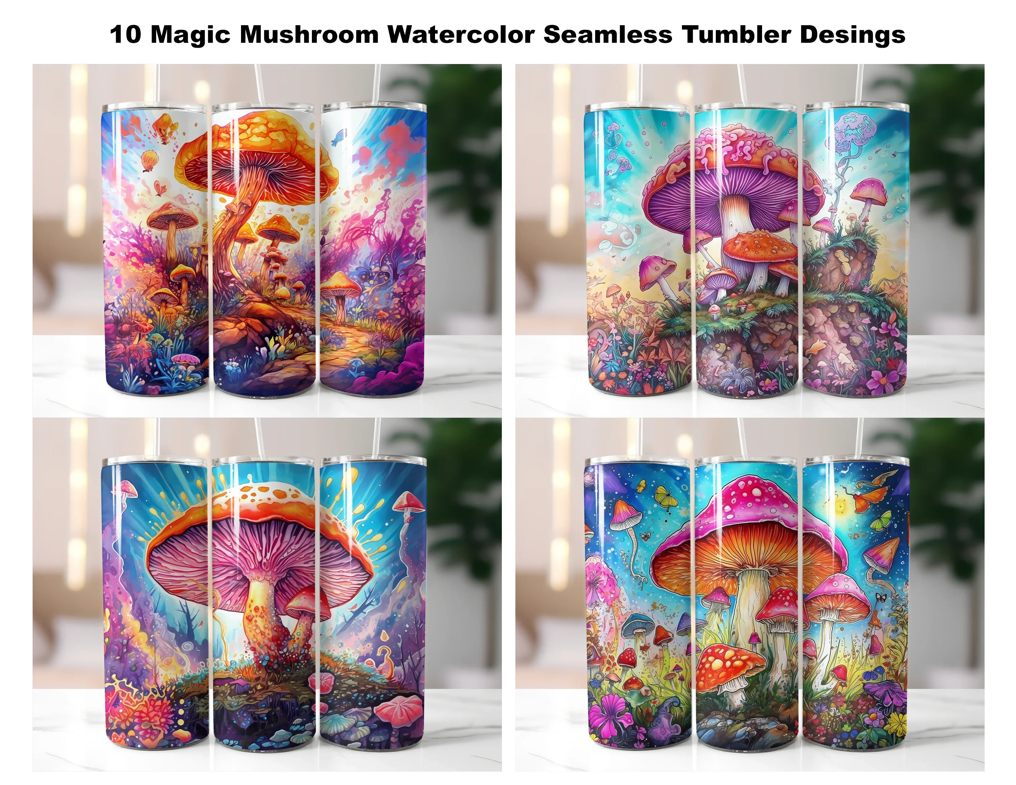 Fantastic Magic Mushroom Tumbler Wrap - CraftNest
