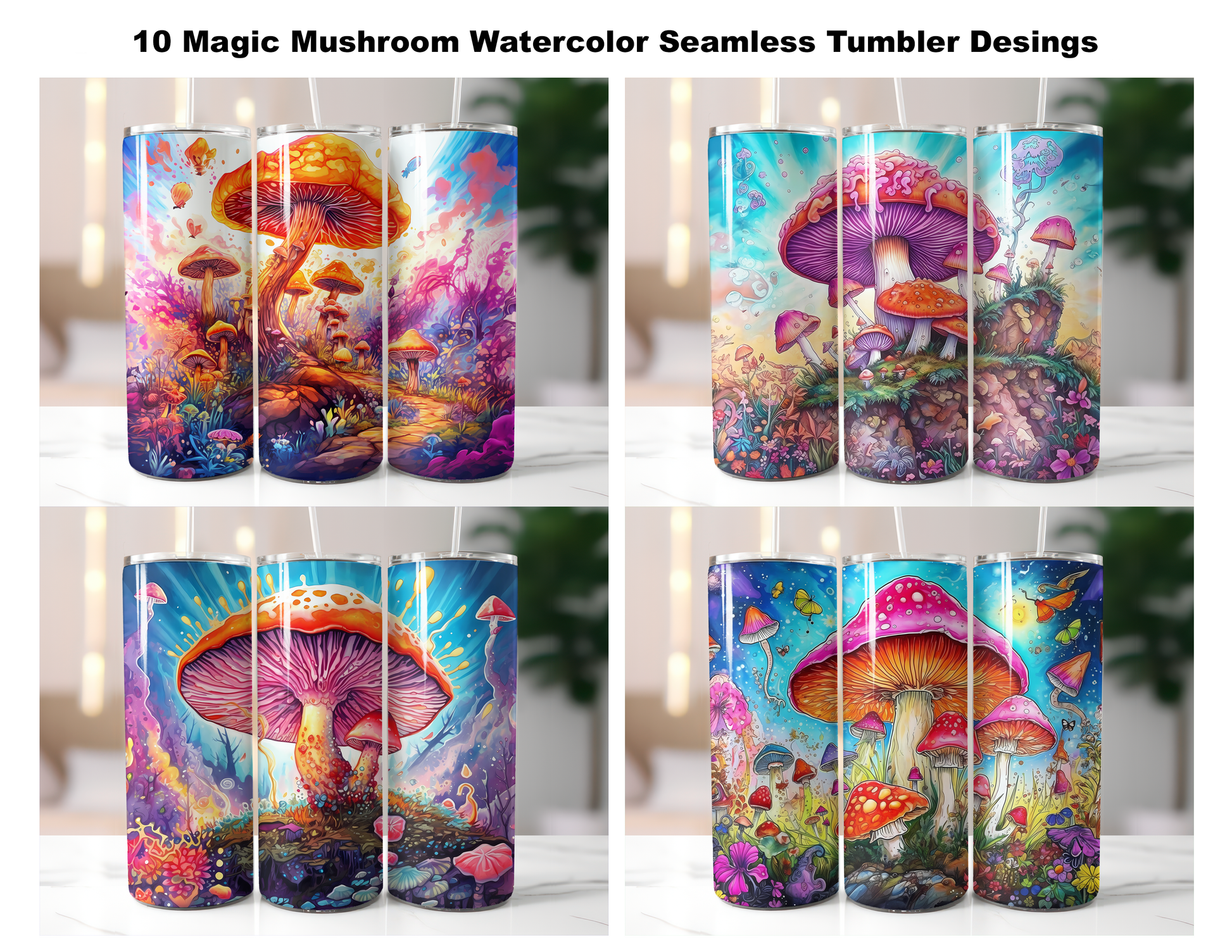 Fantastic Magic Mushroom Tumbler Wrap - CraftNest
