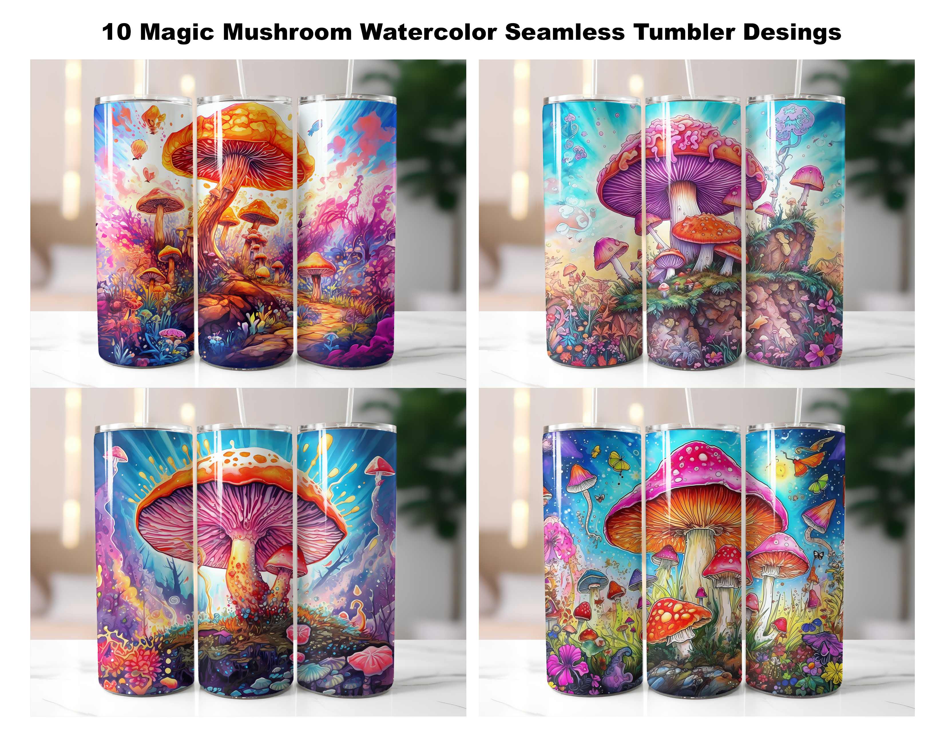 Fantastic Magic Mushroom Tumbler Wrap - CraftNest