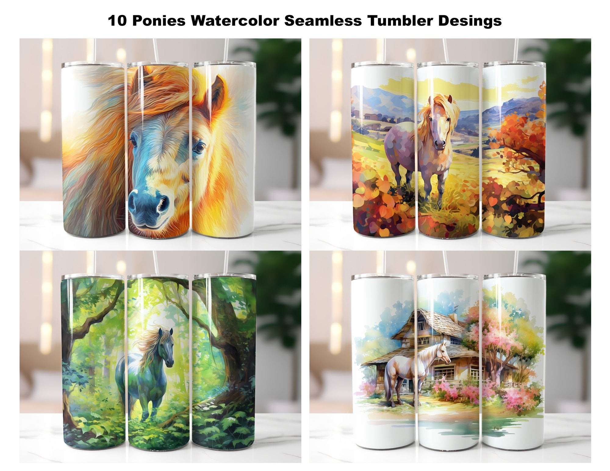 Ponies Tumbler Wrap - CraftNest